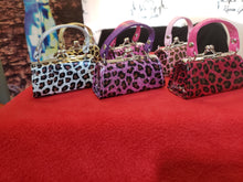 Load image into Gallery viewer, Mini lipstick/ Coin Purse Glitter Leopard Print
